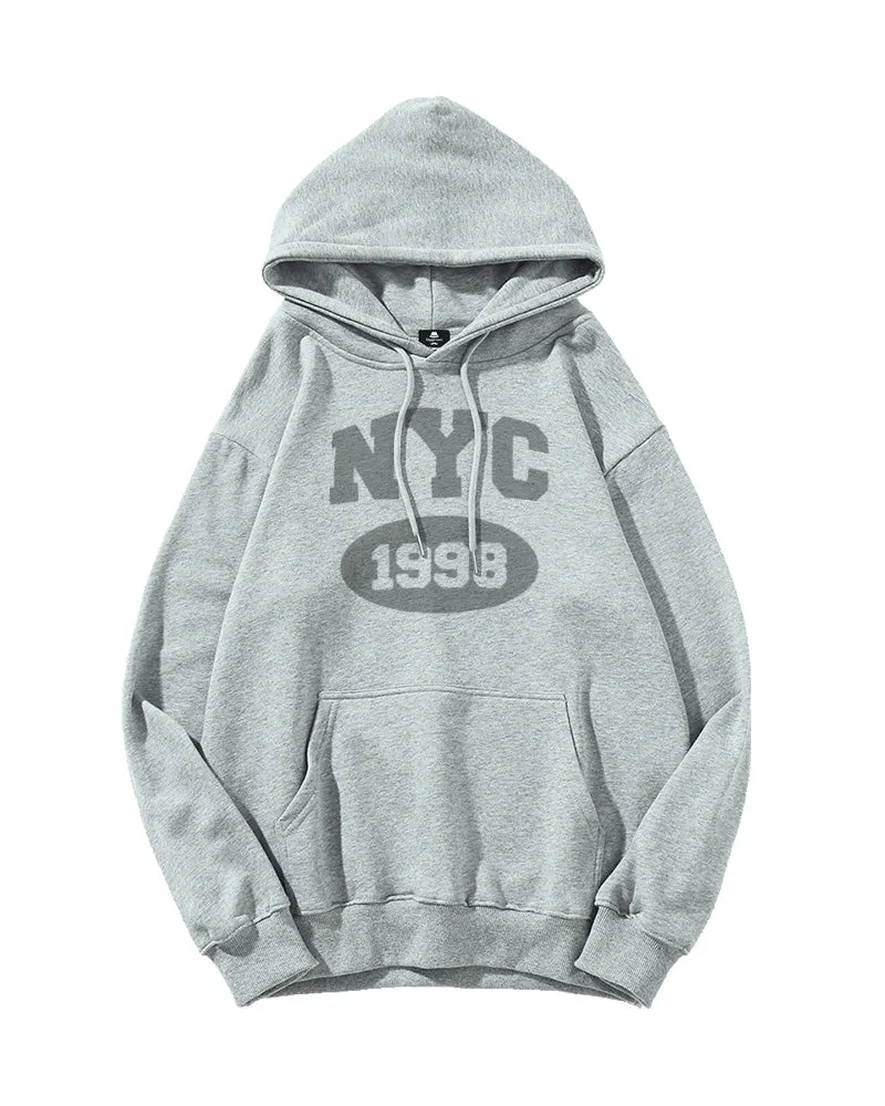 New York 1998 Print Oversized Cotton Hoodie sold by Biggmans product image thumbnail 2