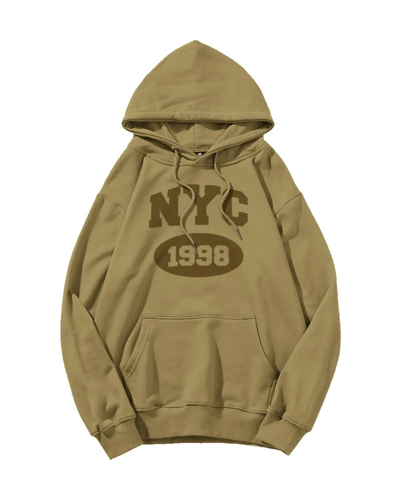New York 1998 Print Oversized Cotton Hoodie sold by Biggmans product image thumbnail 3