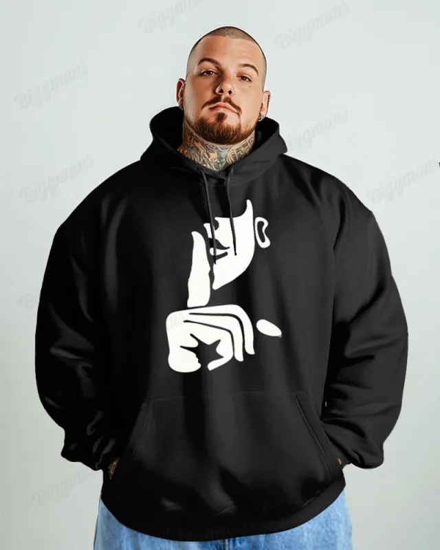 Forbidden Abstract Printed Oversized Cotton Hoodie sold by Biggmans