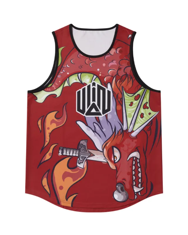 Men's Plus Size Basketball Dragon Sports Vest sold by Biggmans