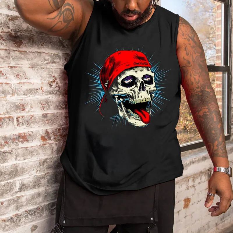 Men's Skull Print Tank Top sold by Biggmans