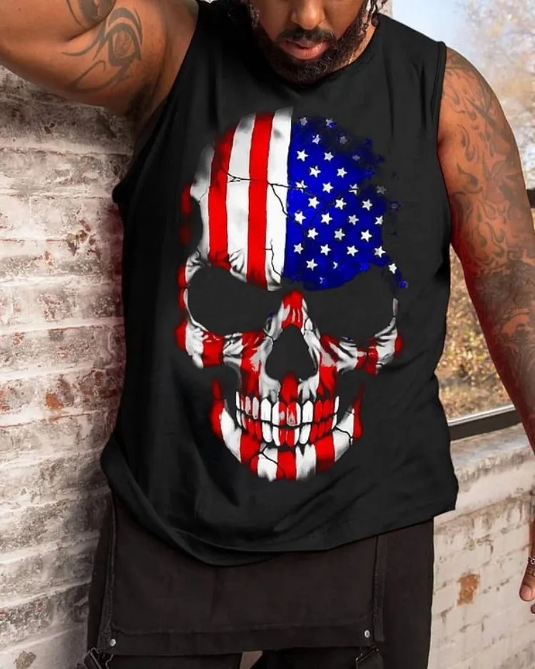 Plus Size Men's Print Tank Top sold by Biggmans