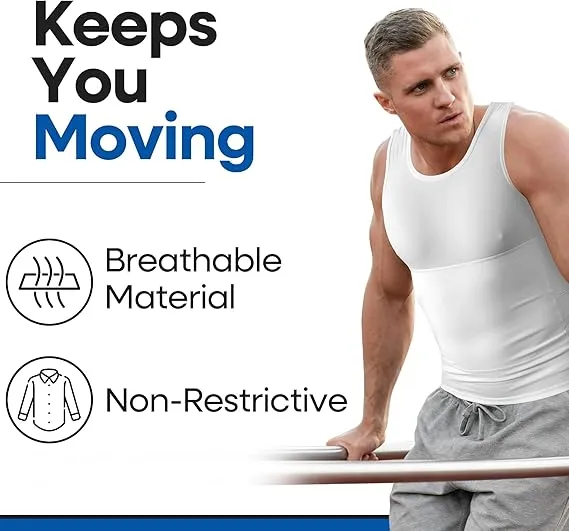 L-4XL Big & Tall Men's Abdominal And Chest Vest | Body Shaping Underwear Compression Vest | sold by Biggmans product image thumbnail 3