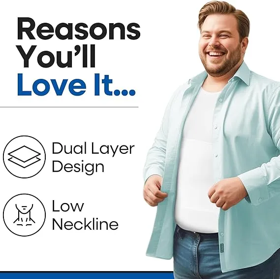 L-4XL Big & Tall Men's Abdominal And Chest Vest | Body Shaping Underwear Compression Vest | sold by Biggmans product image thumbnail 5