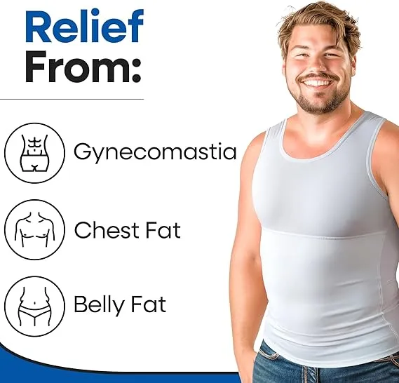 L-4XL Big & Tall Men's Abdominal And Chest Vest | Body Shaping Underwear Compression Vest | sold by Biggmans product image thumbnail 2