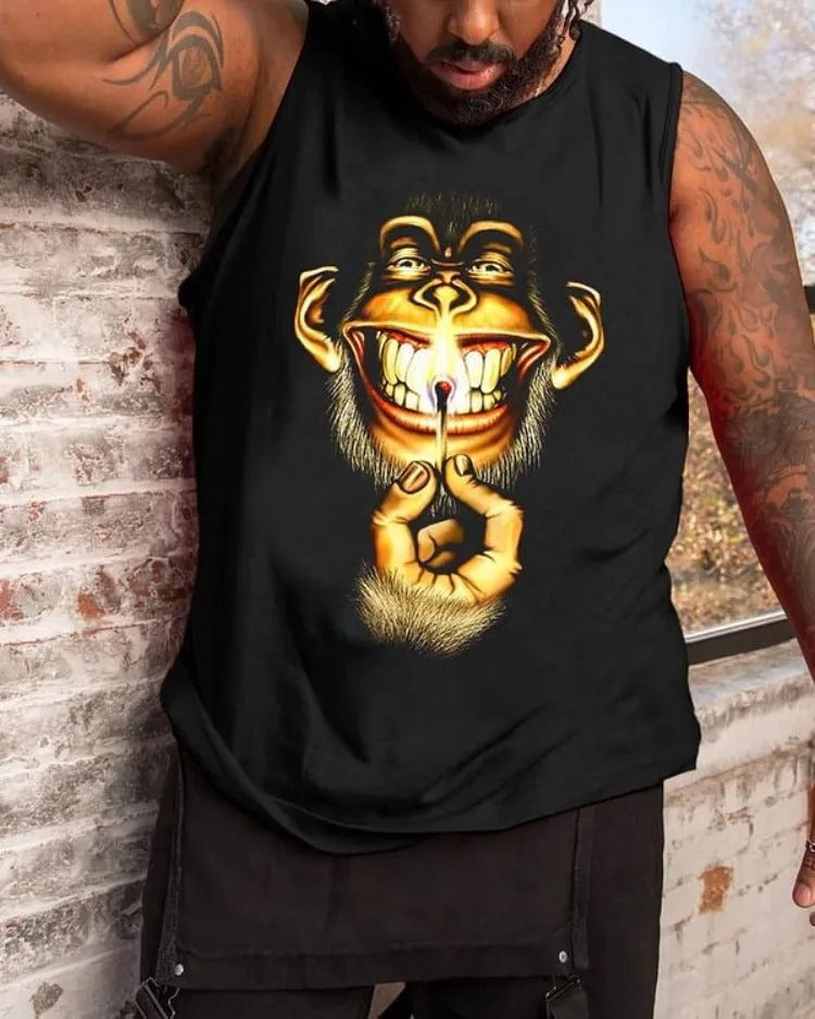 Plus Size Men's Print Tank Top sold by Biggmans