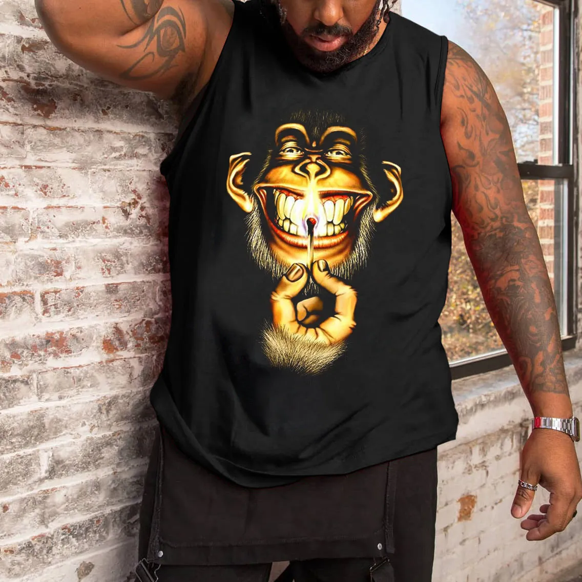 Plus Size Men's Print Tank Top sold by Biggmans product image thumbnail 2