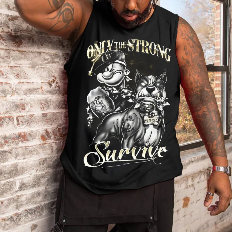 Plus Size Men's Print Tank Top sold by Biggmans