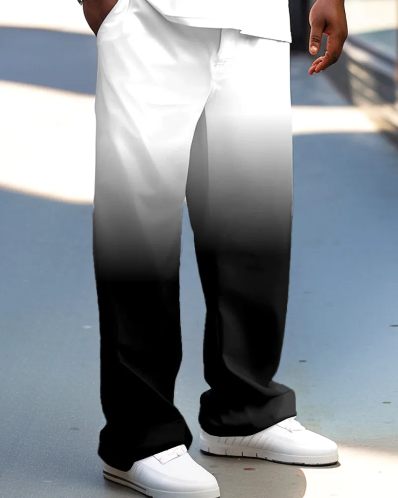 Men's Plus Size Gradient Plaid Polo Shirt Trousers Suit sold by Biggmans product image thumbnail 3