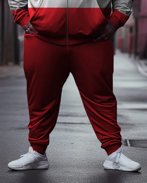 Men's Plus Size Color Blocked Jogger Activewear Two Piece Set sold by Biggmans product image thumbnail 3
