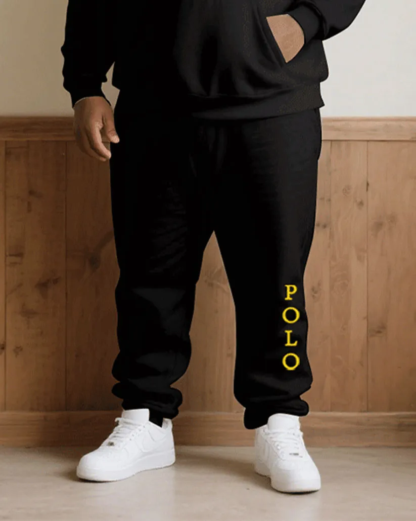 Big & Tall Men Fall/Winter Joker Black Shoulder Letter Personality Printed Hoodie Suit sold by Biggmans product image thumbnail 3