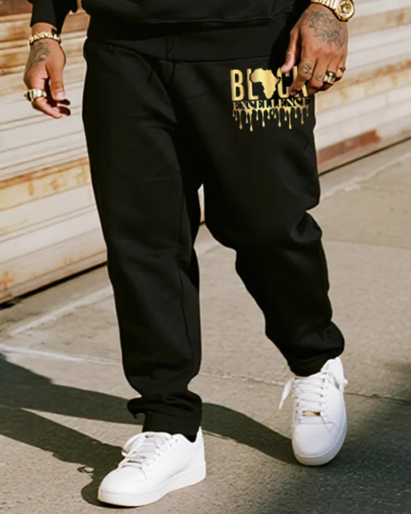 Big & Tall Men's Juneteenth Black History Month Printed Hoodie Suit sold by Biggmans product image thumbnail 3