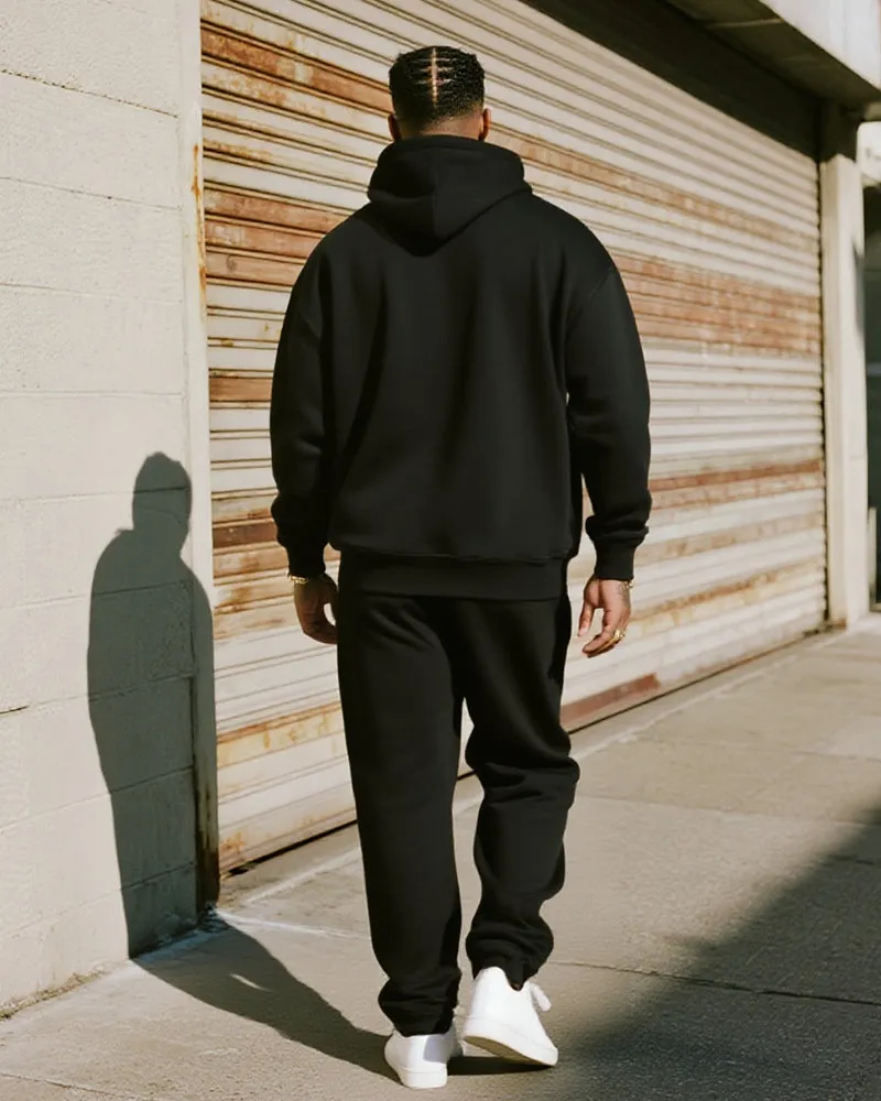 Big & Tall Men's Juneteenth Black History Month Printed Hoodie Suit sold by Biggmans product image thumbnail 4