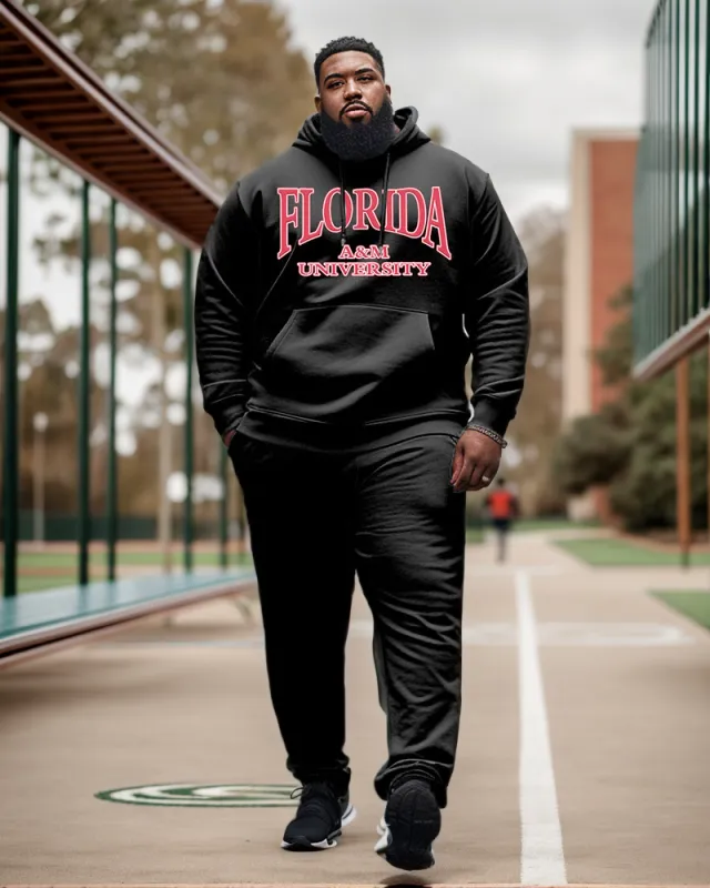 Men's Plus Size Florida A&M University Style Hoodie and Sweatpants Two Piece Set sold by Biggmans