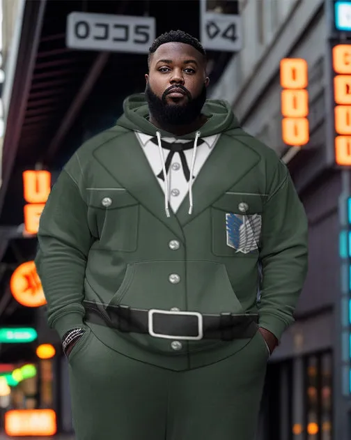 Men's Plus Size Survey Corps Cosplay Hoodie and Sweatpants Set sold by Biggmans product image thumbnail 2
