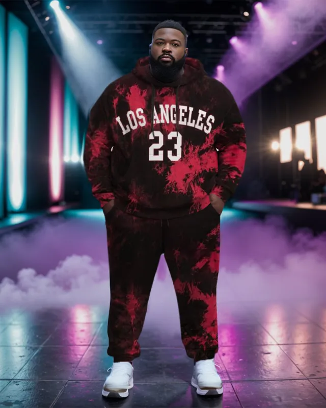 Men's Vintage Los Angeles 23 Print Hoodie Set sold by Biggmans
