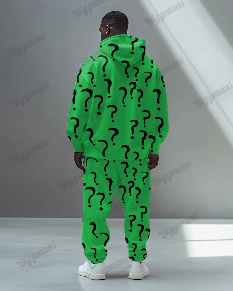 Men's Question Mark Print Plus Size Hoodie Suit sold by Biggmans product image thumbnail 2