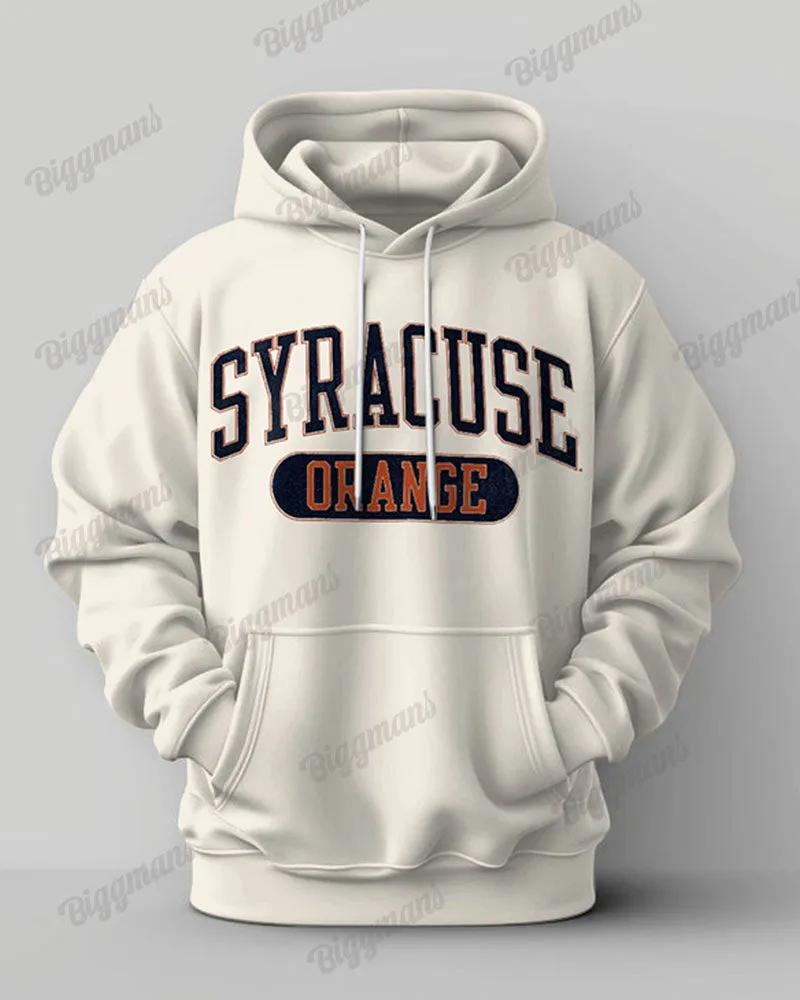 Men's Plus Size Syracuse University Letter Print Hoodie Suit sold by Biggmans product image thumbnail 3
