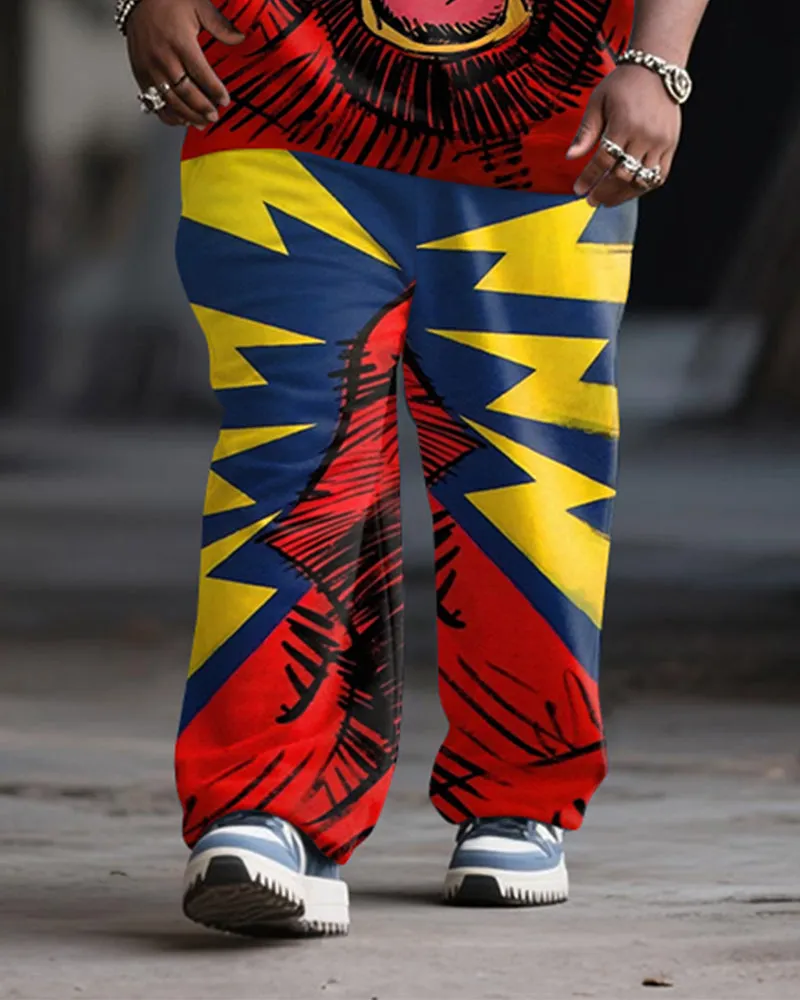 Big & Tall Men's Street Fashion Monkey Graffiti Print Hoodie Suit sold by Biggmans product image thumbnail 3