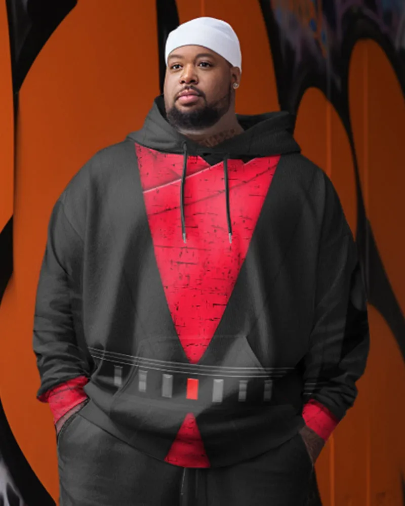 Men's Personalized Cosplay Plus Size Colorblock Hoodie Two-Piece Set sold by Biggmans product image thumbnail 2