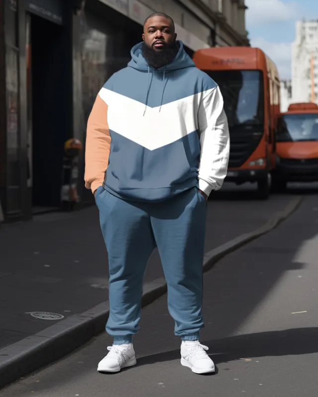 Men's Athletic Jogger Color Block Graffiti Long Sleeve Hoodie Set sold by Biggmans
