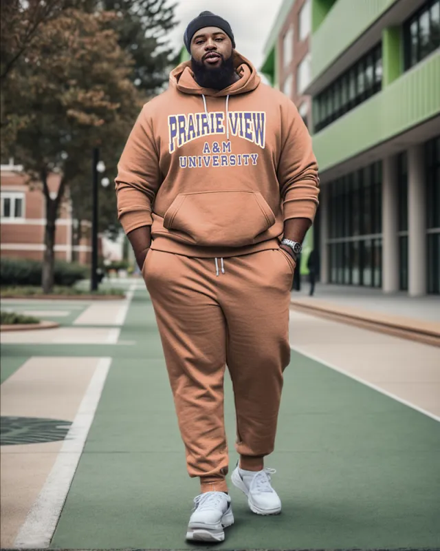 Men's Plus Size Prairie View A&M University Style Hoodie and Sweatpants Two Piece Set sold by Biggmans