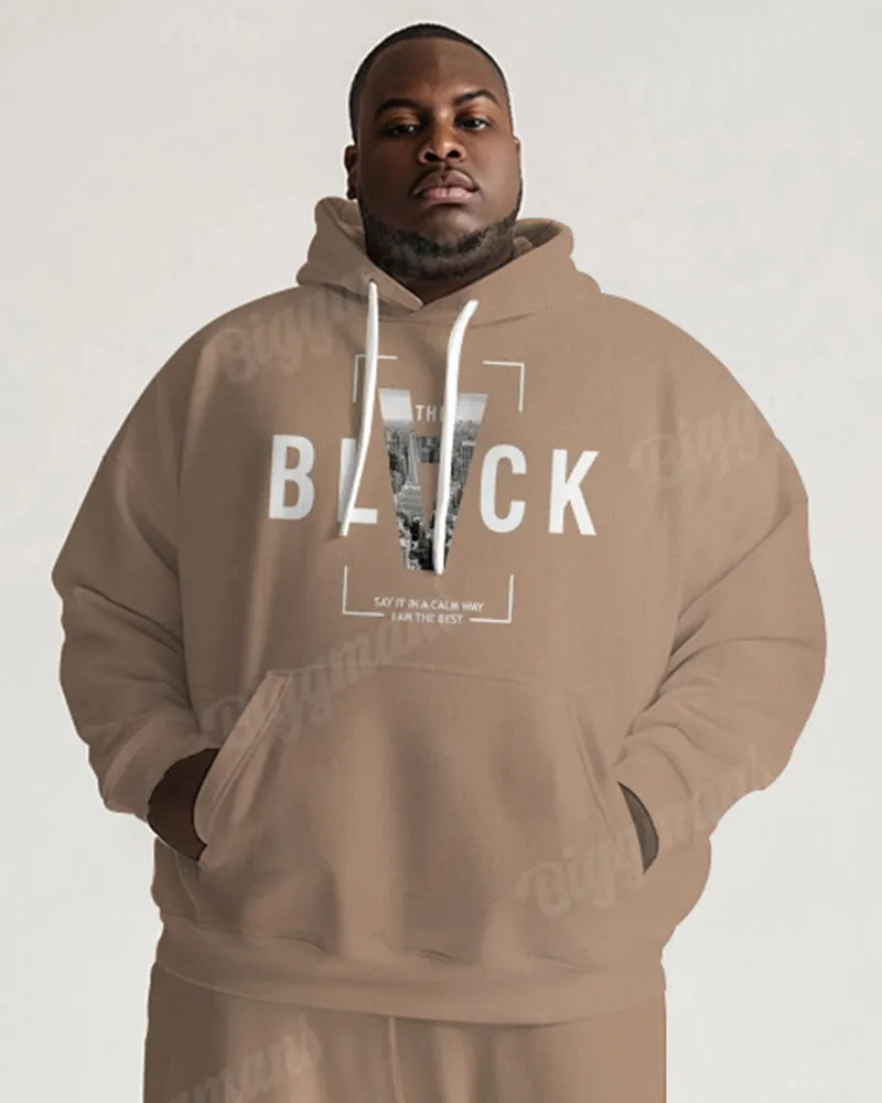 Men's Daily Casual Khachi Alphabet Print Plus Size Hoodie Suit sold by Biggmans product image thumbnail 2