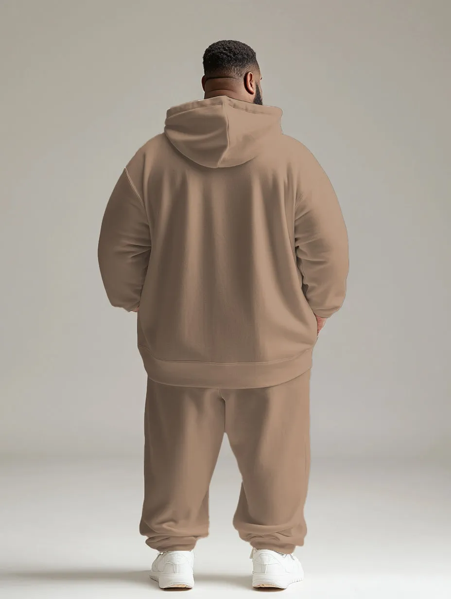 Men's Daily Casual Khachi Alphabet Print Plus Size Hoodie Suit sold by Biggmans product image thumbnail 4