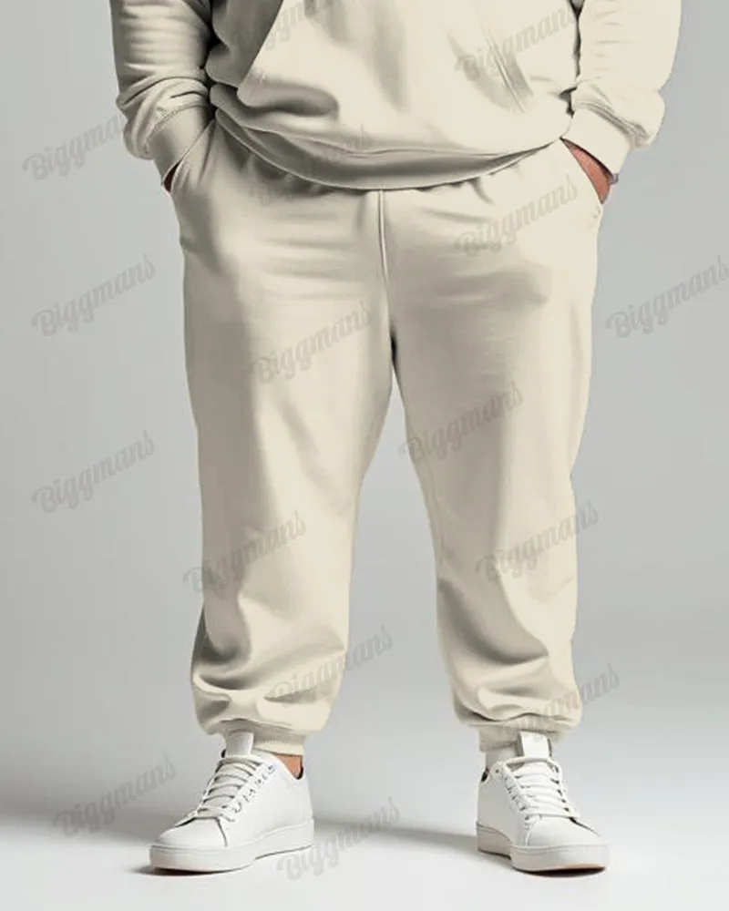 Simple Autumn And Winter Color Number Colorblock Striped Men's Plus Size Hoodie Suit sold by Biggmans product image thumbnail 3