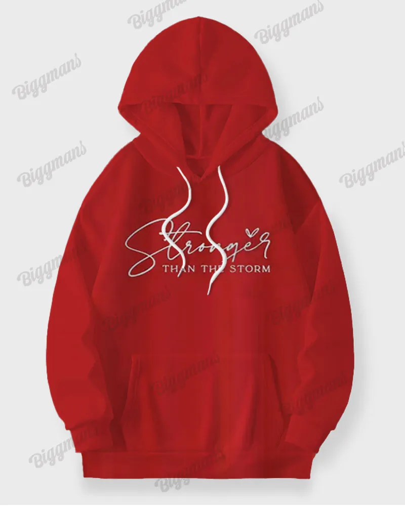 Men's Casual Red And Black Inspirational Phrase Letter Print Plus Size Hoodie Suit sold by Biggmans product image thumbnail 3