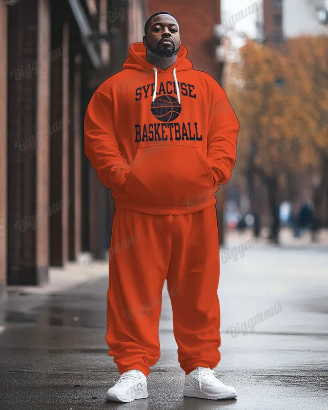 Men's Plus Size Syracuse University Basketball Style Hoodie Suit sold by Biggmans