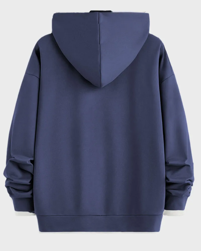 Men's Plus Size Navy Blue American Flag Design Suit Pattern Print Hoodie Set sold by Biggmans product image thumbnail 3