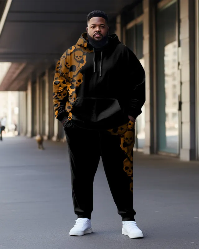 Men's Plus Size Skull Color Block Hoodie Set of Two sold by Biggmans