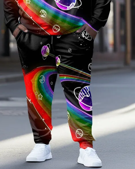 Men's Plus Size Starry Sky Rainbow Hoodie Set of Two sold by Biggmans product image thumbnail 3