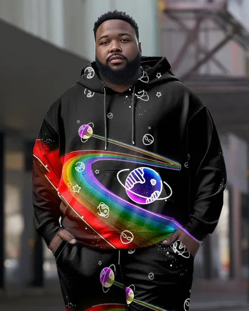 Men's Plus Size Starry Sky Rainbow Hoodie Set of Two sold by Biggmans product image thumbnail 2
