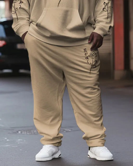 Men's Plus Size Simple Rose Japanese Print Hoodie Set of Two sold by Biggmans product image thumbnail 3