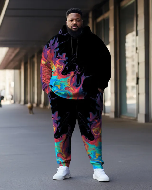 Men's Large Size Colorful Flame Hoodie Set of Two sold by Biggmans