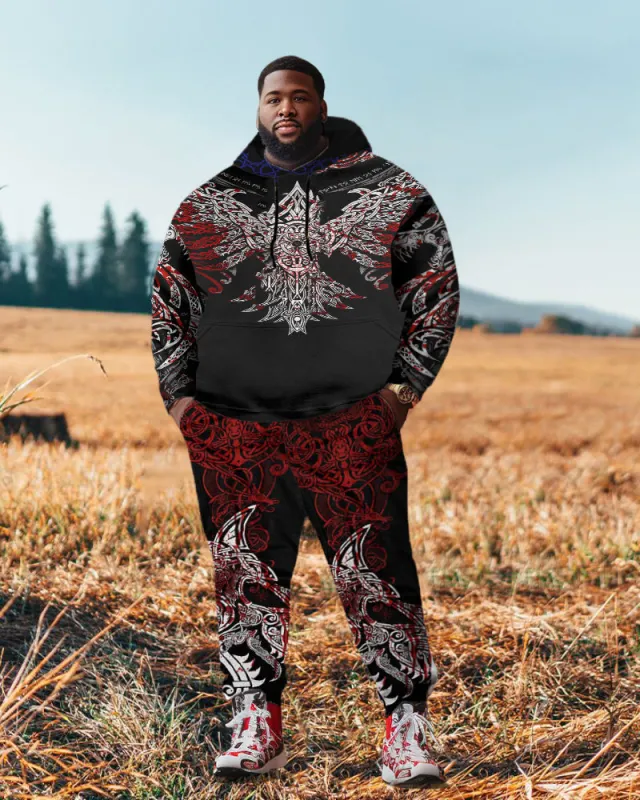 Men's Plus Size Huginn Pullover Hoodie Set sold by Biggmans
