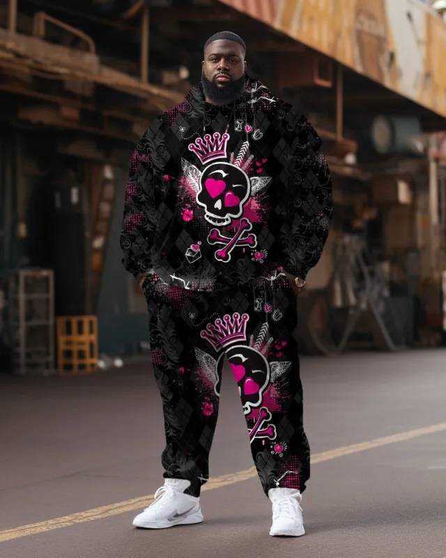 Men's Large Size Skull Love Bones Hoodie Set of Two sold by Biggmans