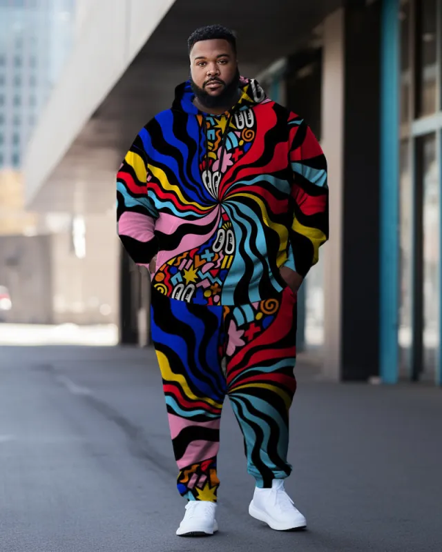 Men's Large Size Line Color Hoodie Set of Two sold by Biggmans