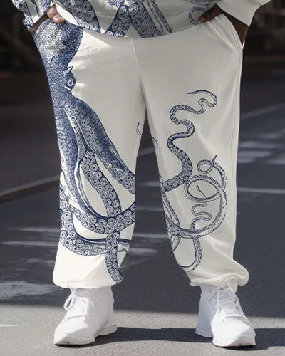 Men's Casual Fashion Japanese Octopus Art Print Plus Size Hoodie Suit sold by Biggmans product image thumbnail 3