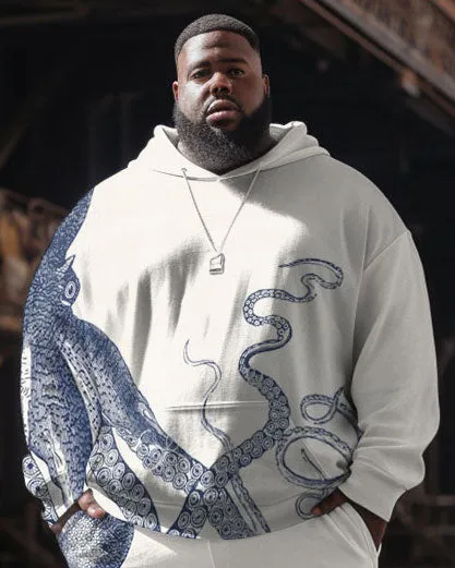 Men's Casual Fashion Japanese Octopus Art Print Plus Size Hoodie Suit sold by Biggmans product image thumbnail 2
