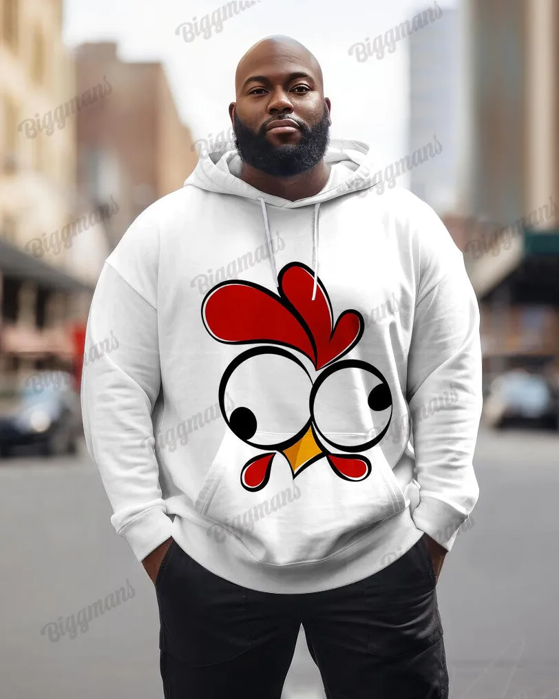 Men's Funny Rooster Print Plus Size Hoodie Suit sold by Biggmans product image thumbnail 2