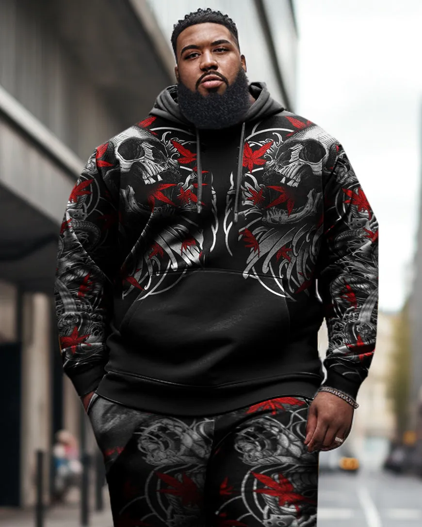 Men's Plus Rose Skull Hoodie Set sold by Biggmans product image thumbnail 2