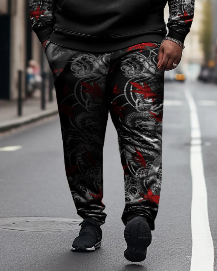Men's Plus Rose Skull Hoodie Set sold by Biggmans product image thumbnail 3