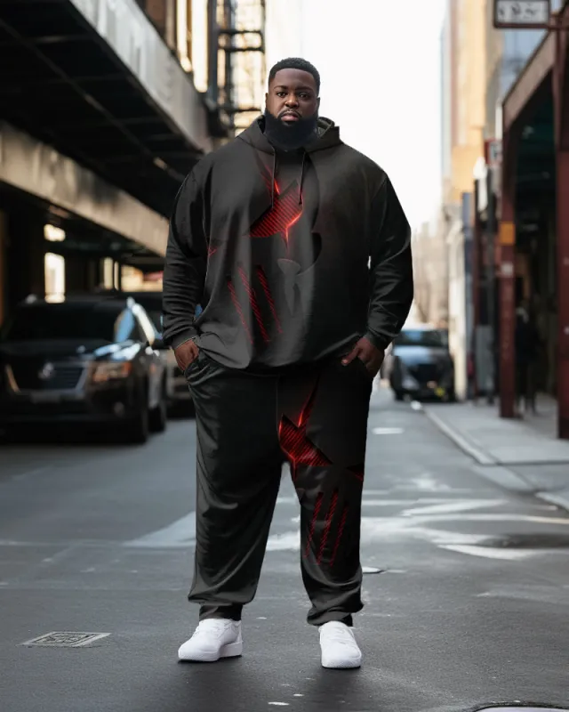 Men's Skeleton Geometric Large Size Hoodie Set of Two sold by Biggmans