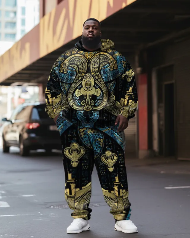 Men's Plus Size Cobra Golden Rune Hoodie Set sold by Biggmans
