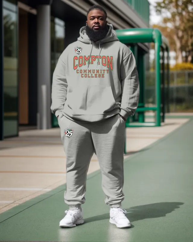 Men's Big & Tall Compton Community College Hoodie and Sweatpants Two Piece Set sold by Biggmans