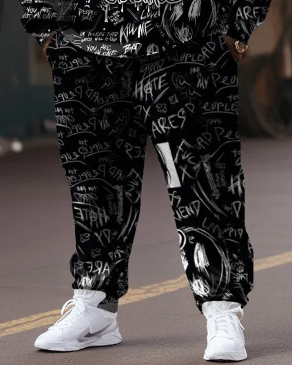 Men's Big & Tall Graffiti Skull Crown Hoodie Set of Two sold by Biggmans product image thumbnail 3