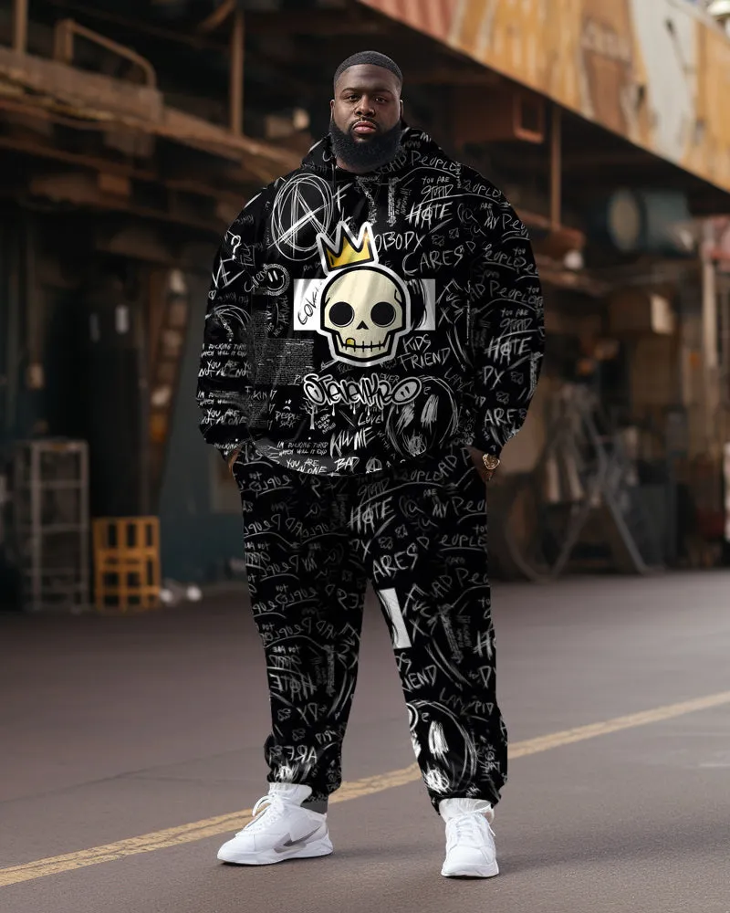 Men's Big & Tall Graffiti Skull Crown Hoodie Set of Two sold by Biggmans